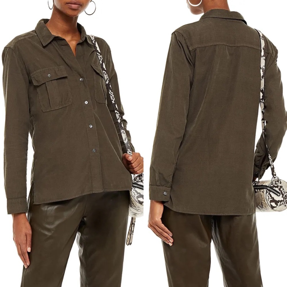 James Perse Corduroy Military Shirt